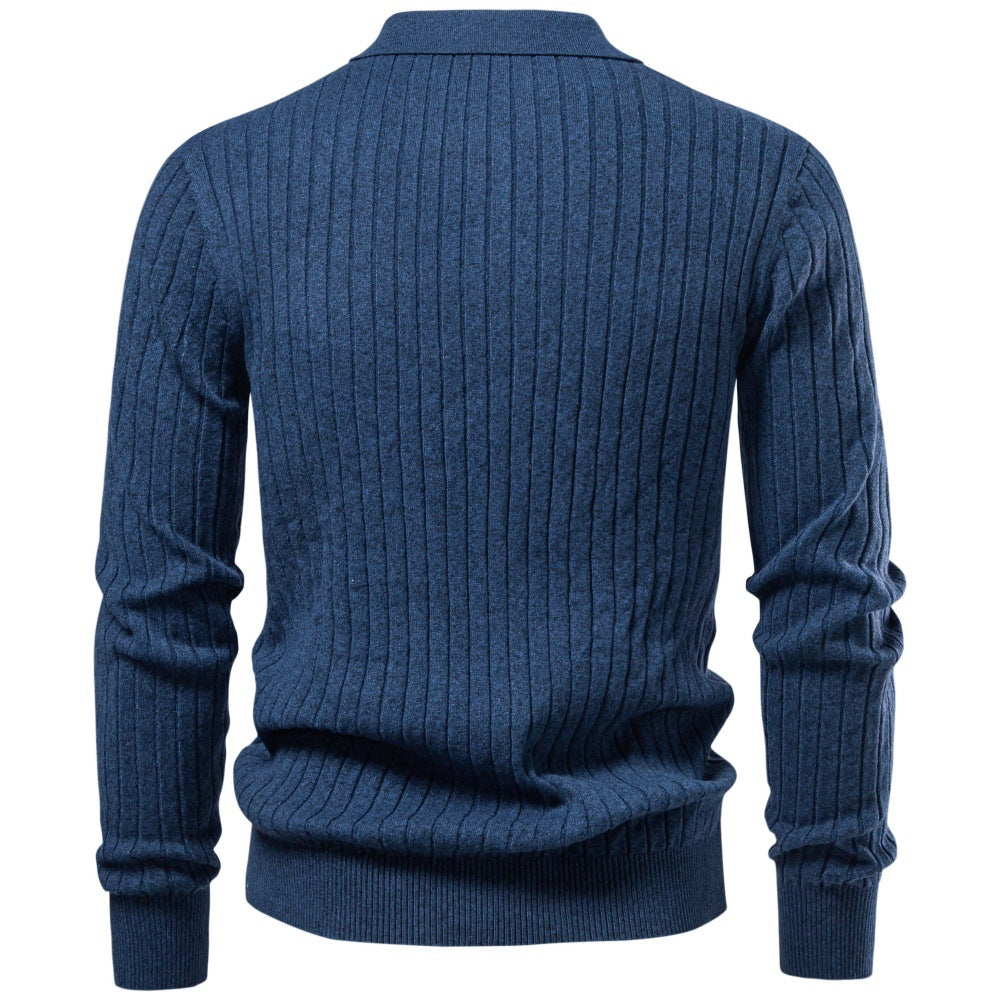 Herren Feinstrick-Polo mit Zopfmuster und Kragen Shop Nory