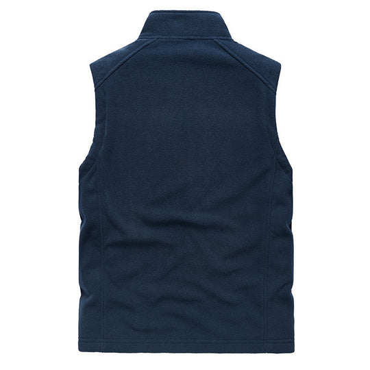 Herren Fleece-Weste mit Stehkragen, Reißverschlusstaschen und windabweisender Front Shop Nory