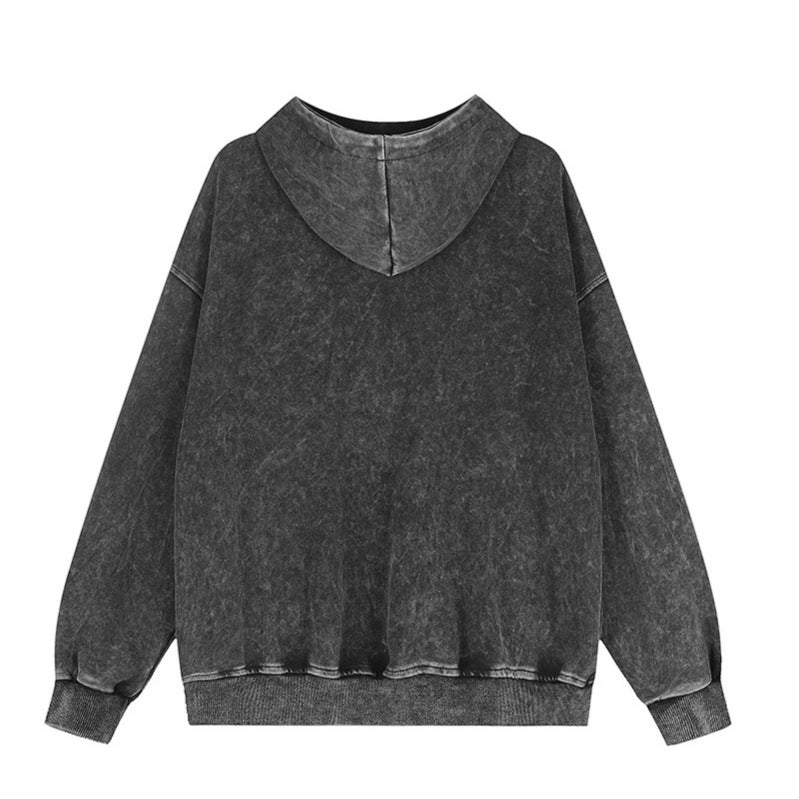 Damen Kapuzen‑Sweatjacke im Oversize‑Used‑Look mit Nietverzierung und durchgehendem Reißverschluss Shop Nory