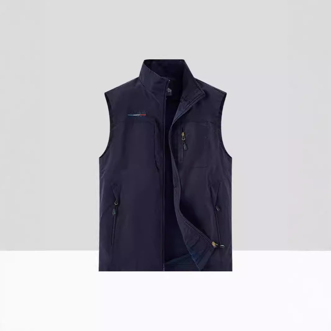 Herren Leichte multifunktionale Outdoor-Utility‑Weste mit Mesh‑Futter und mehreren Reißverschlusstaschen Shop Nory