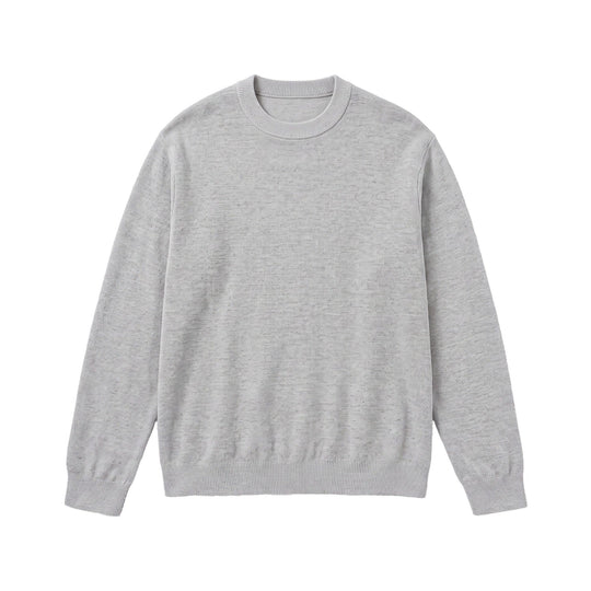 Herren Feiner Rundhals‑Sweatpullover aus Terry‑Frottee mit geripptem Saum Shop Nory