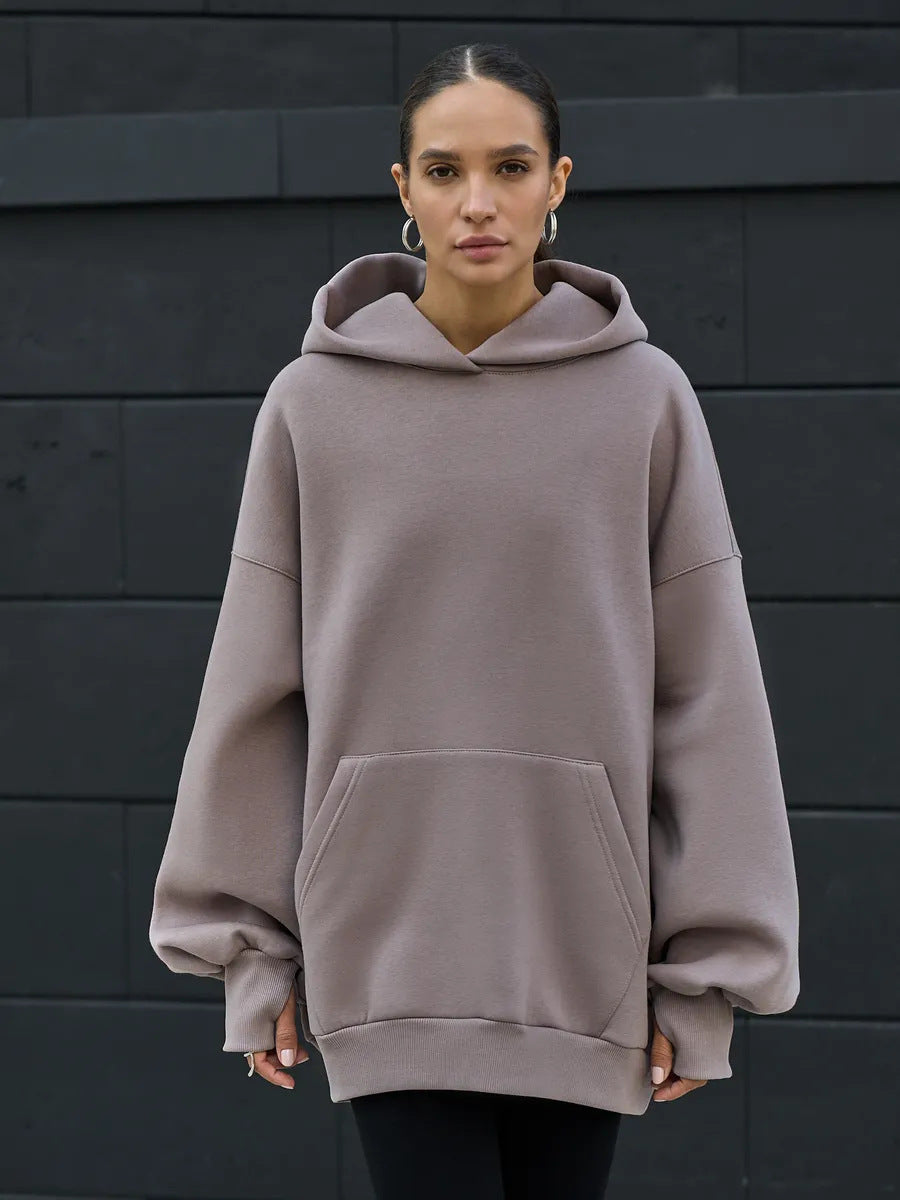 Damen Oversized Kapuzenpullover mit extra weitem Schnitt und Kängurutasche Shop Nory