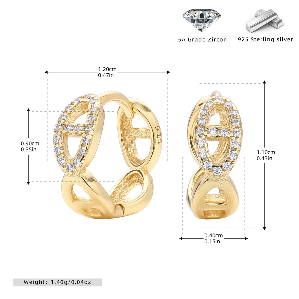 Damen Ohrhänger mit luxuriösen Zirkon-Akzenten aus hochwertigem 925 Sterlingsilber Shop Nory