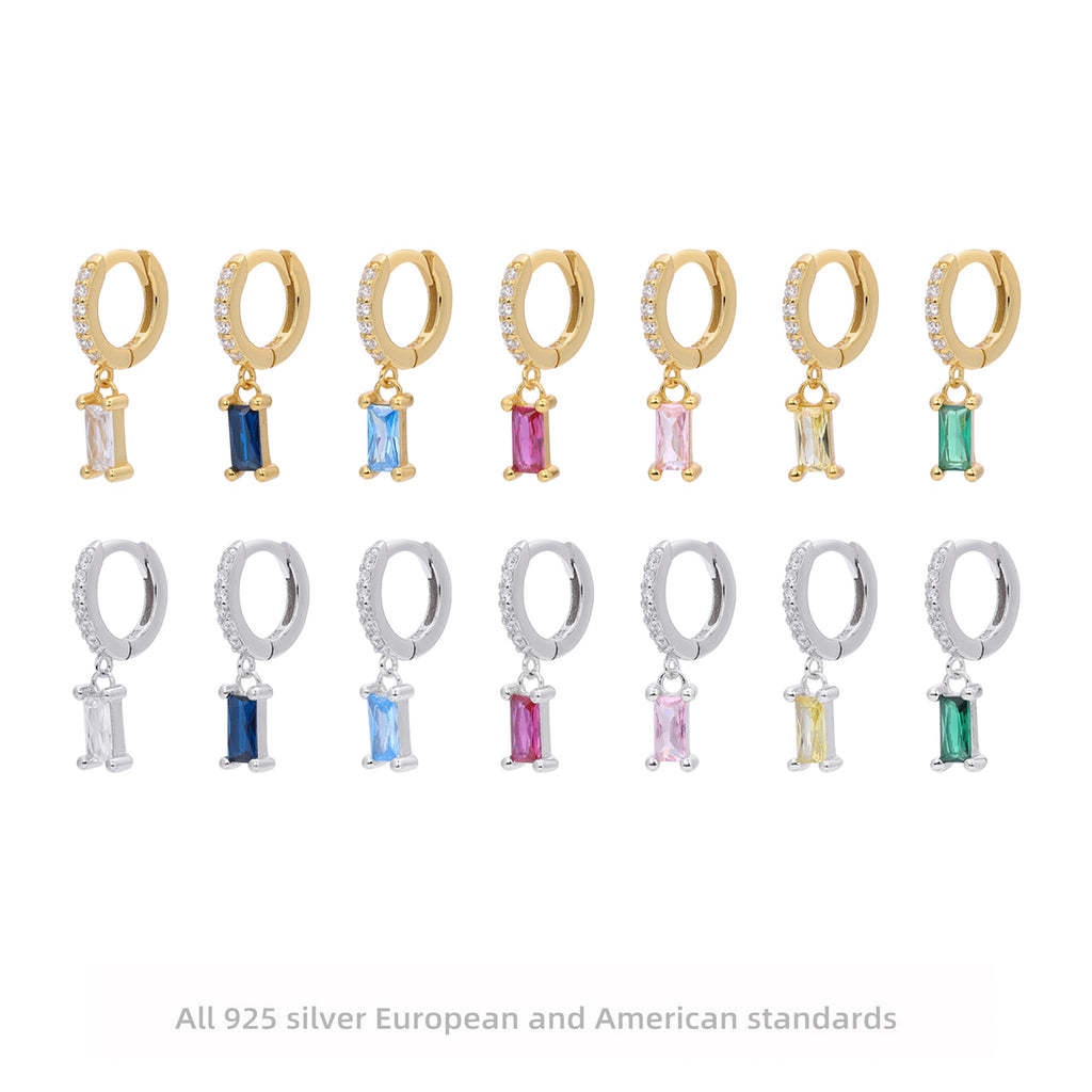 Damen Ohrstecker mit funkelnden Zirkon-Anhängern und hochwertigem 925 Sterling Silber Shop Nory