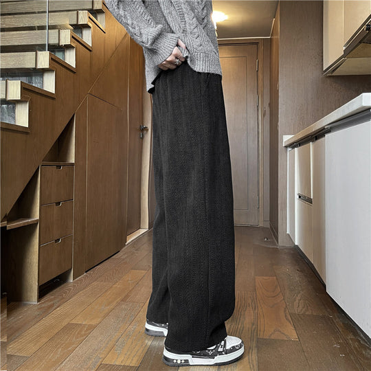 Herren Weit geschnittene Strickhose im Zopfstrick-Lounge-Style Shop Nory