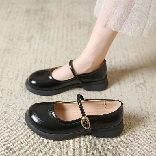 Damen Mary Jane Ballerinas mit elegantem Riemen und bequemem Fußbett