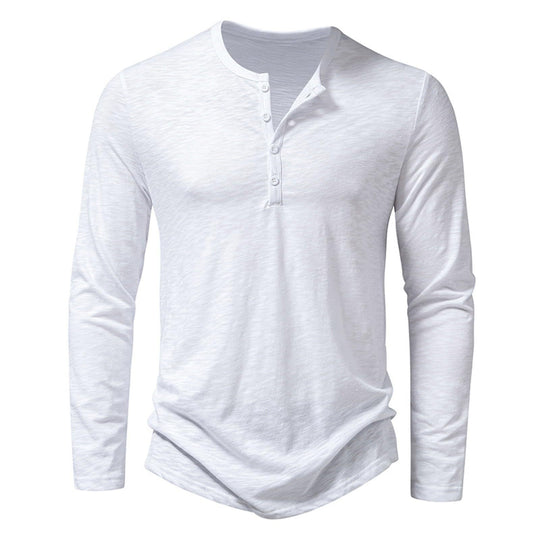 Herren Button-Up Langarmshirt