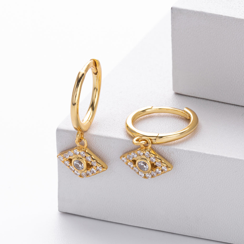 Damen Ohrhänger mit funkelndem Augenmotiv aus 925er Sterling Silber Shop Nory