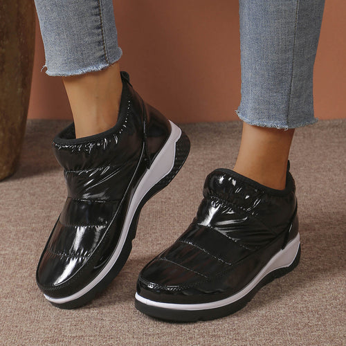 Damen Gepolsterte Slip-On Winter-Booties mit Keilsohle Shop Nory