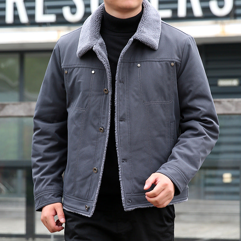 Herren Lässige Jacke mit Teddyfutter Shop Nory