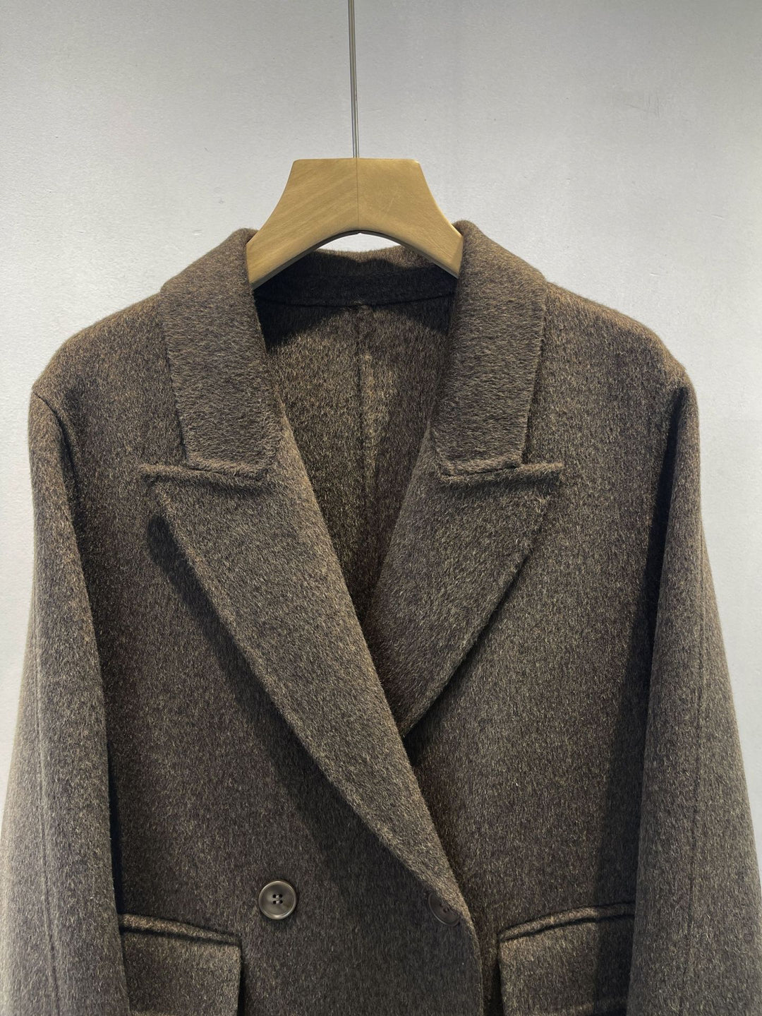 Damen Eleganter Wollmischung Peacoat Shop Nory