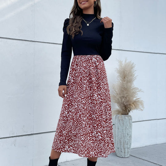 Damen Feinstrick-Longsleeve mit Stehkragen und Puffärmeln Shop Nory