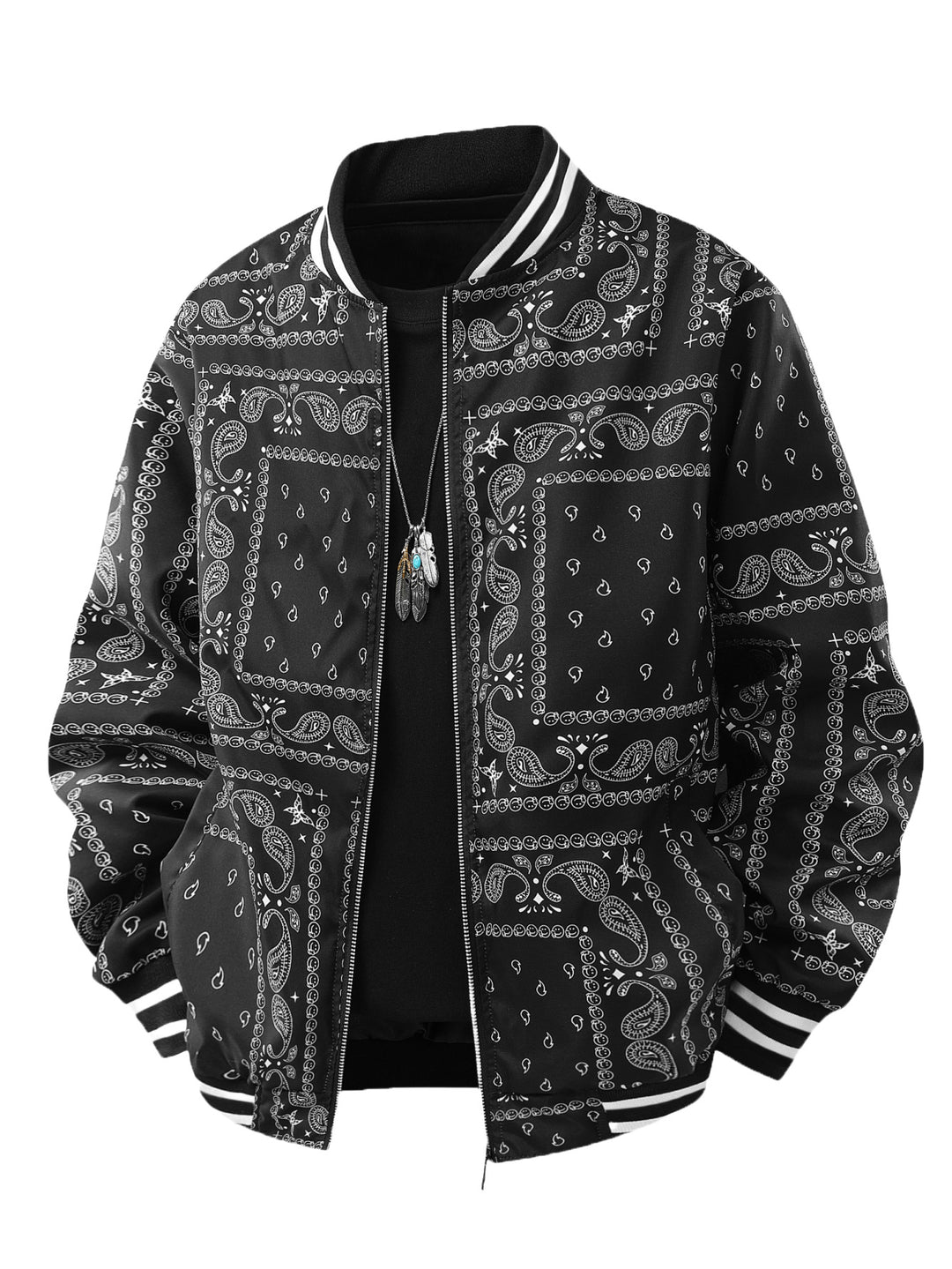 Herren Coole Bomberjacke mit Paisleymuster Shop Nory