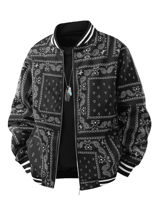 Herren Coole Bomberjacke mit Paisleymuster Shop Nory