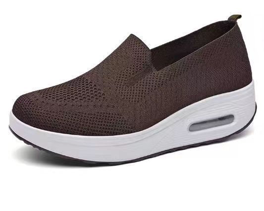 Damen Slip-On Sneakers mit atmungsaktivem Obermaterial und stoßdämpfender Sohle