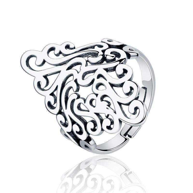 Damen Offener Ring mit kunstvollem und filigranem Design Shop Nory