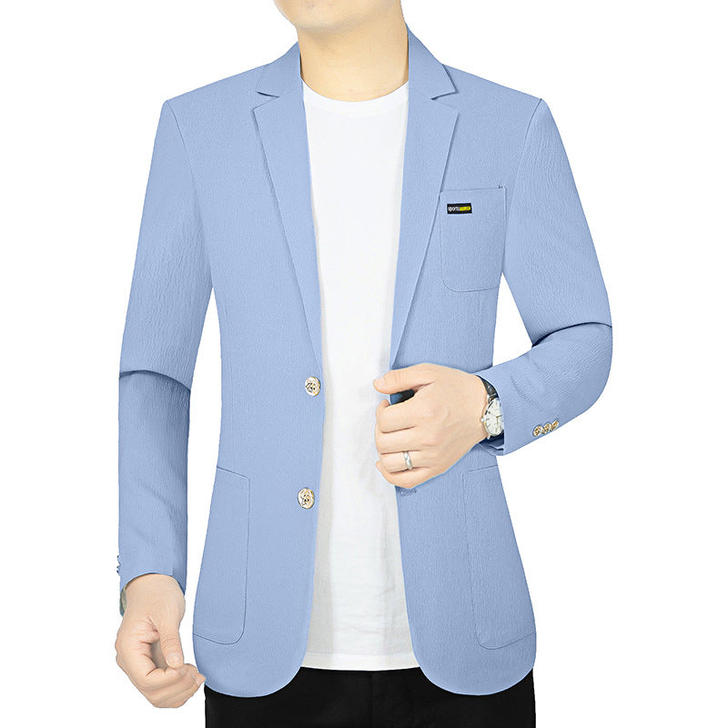Herren Modernes Stretch Business-Sakko mit schmalem Schnitt und aufgesetzten Taschen Shop Nory