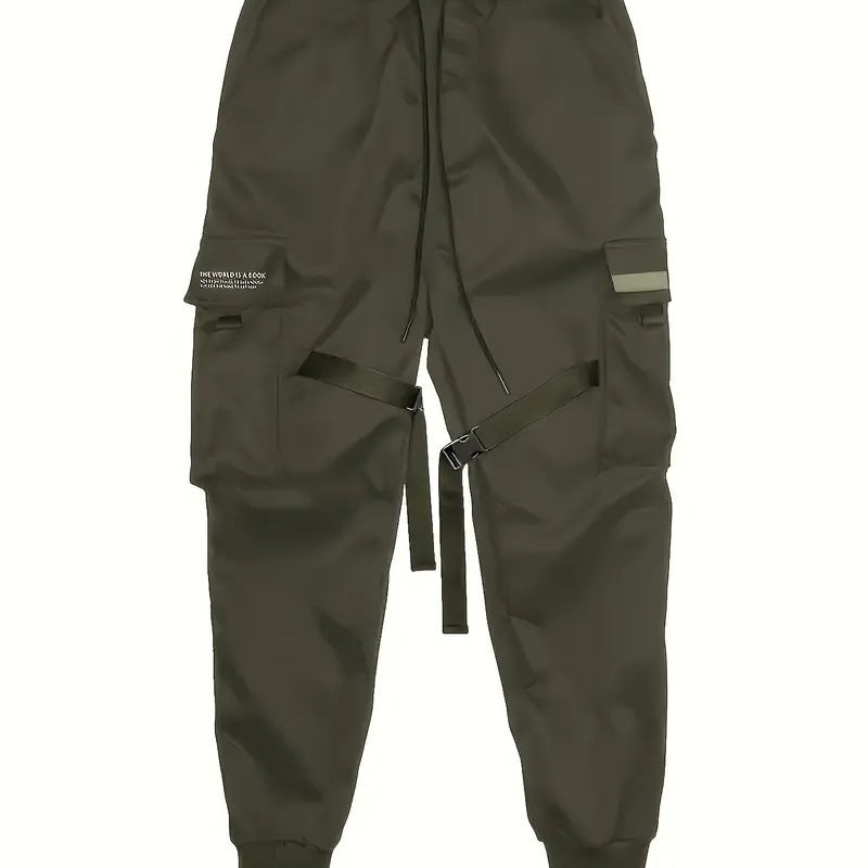 Herren Technische Cargo-Jogginghose mit Mehrfachtaschen, Gurtriemen & elastischem Bündchen Shop Nory