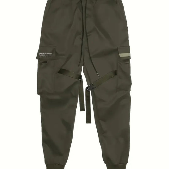 Herren Technische Cargo-Jogginghose mit Mehrfachtaschen, Gurtriemen & elastischem Bündchen Shop Nory