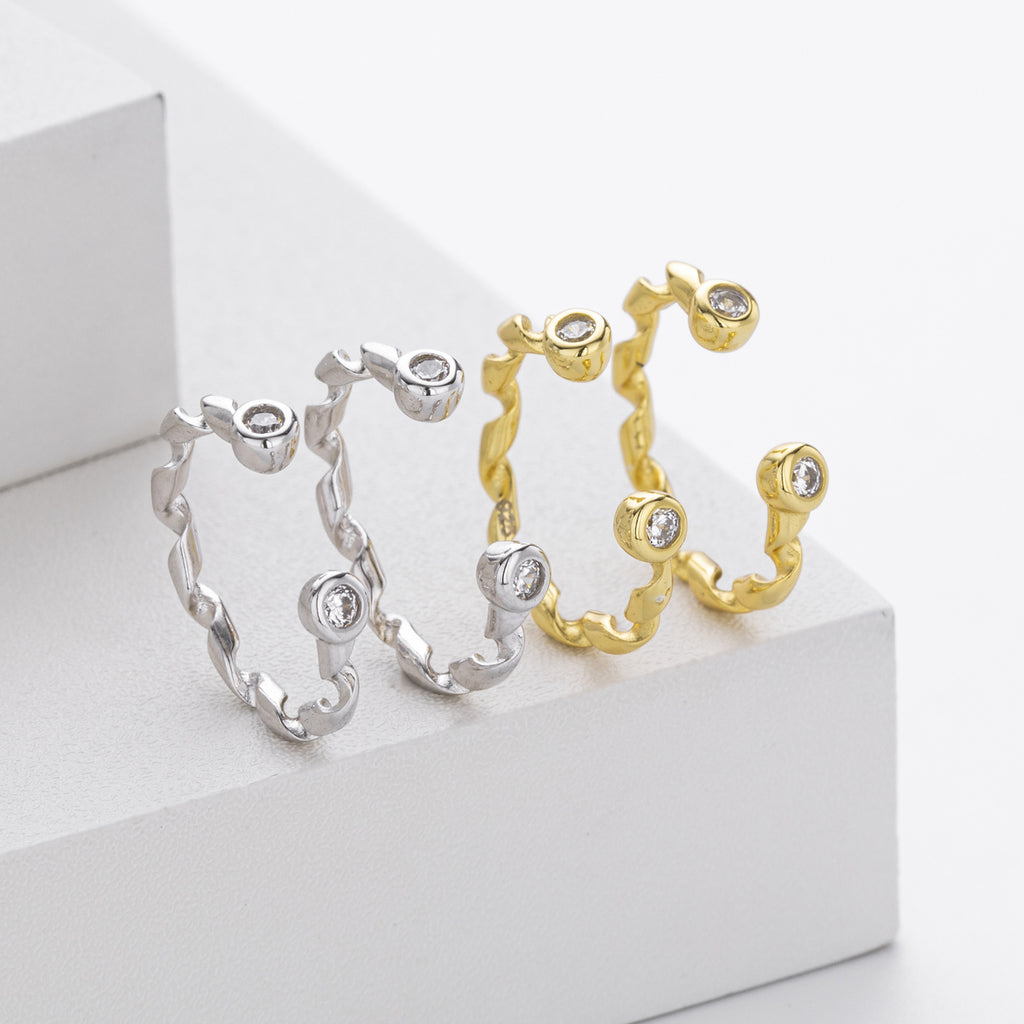 Damen Ohrhänger im eleganten, geschwungenen Design aus 925 Sterling Silber Shop Nory