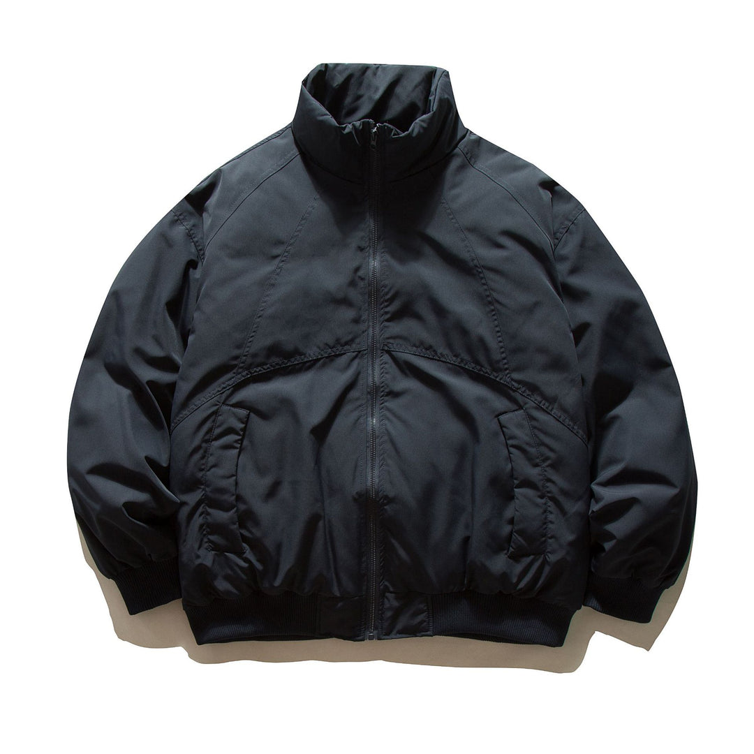 Herren Boxy-wattierte Bomberjacke mit hohem Stehkragen, elastischem Saum und praktischen Eingrifftaschen Shop Nory