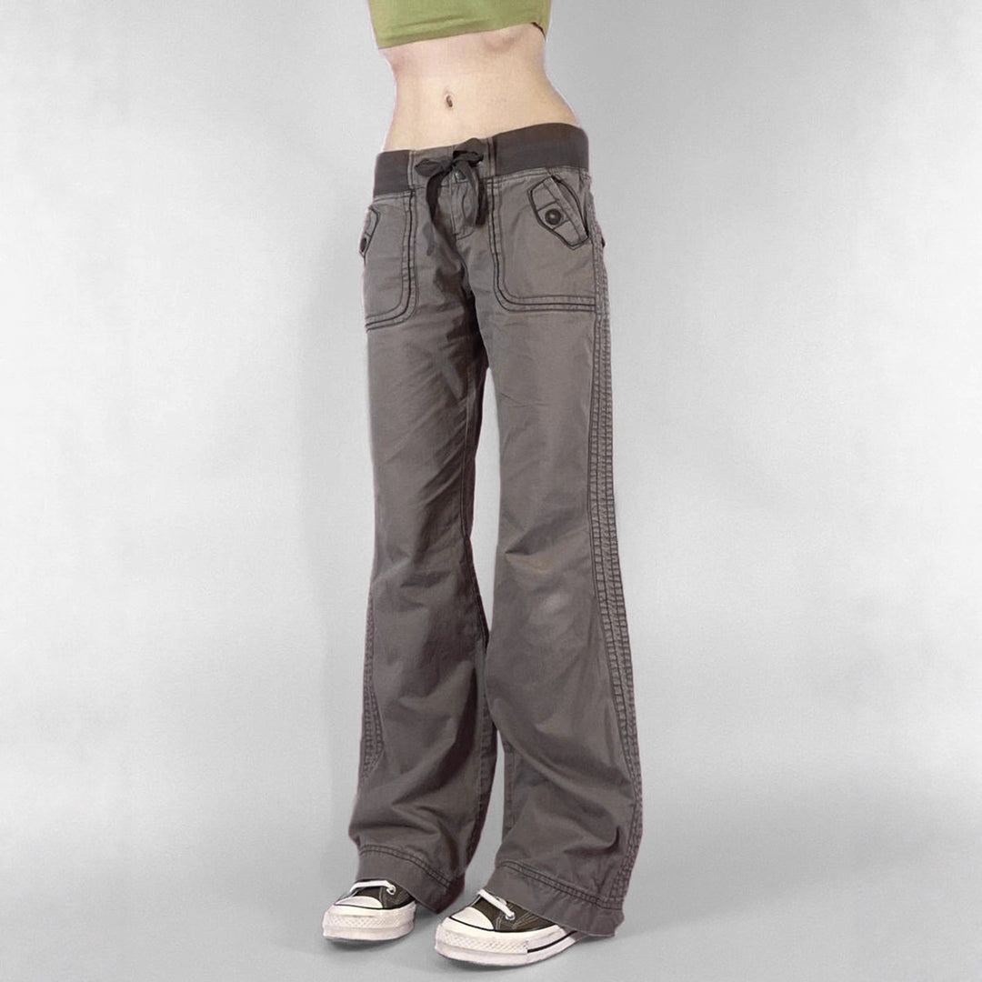 Damen nan Highwaist Schlaghose mit weitem Bein, hohem Bund und Gürtelschlaufen Shop Nory