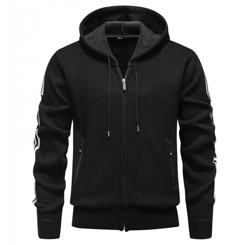 Herren Sportliche Kapuzenjacke mit innovativem Materialmix