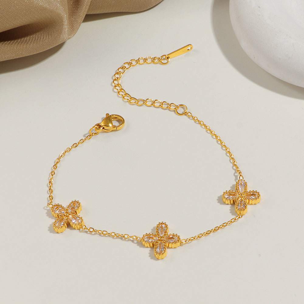 Damen Floral Charm Verstellbares Armband Shop Nory
