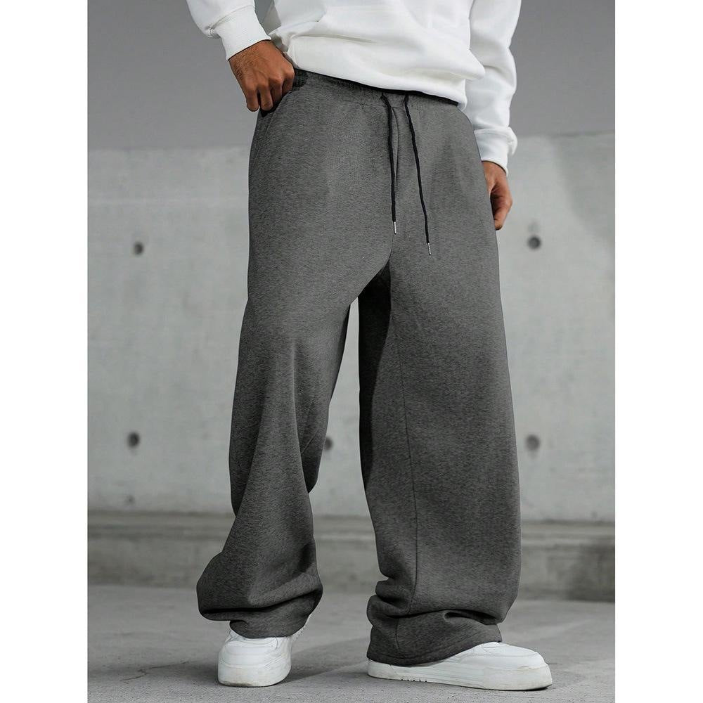 Herren nan weite Relax-Fleecehose mit tiefem Schritt, elastischem Kordelbund und lässigen Seitentaschen Shop Nory