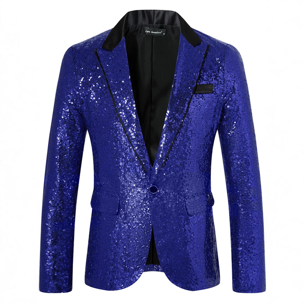 Herren Glamouröser Paillettenblazer
