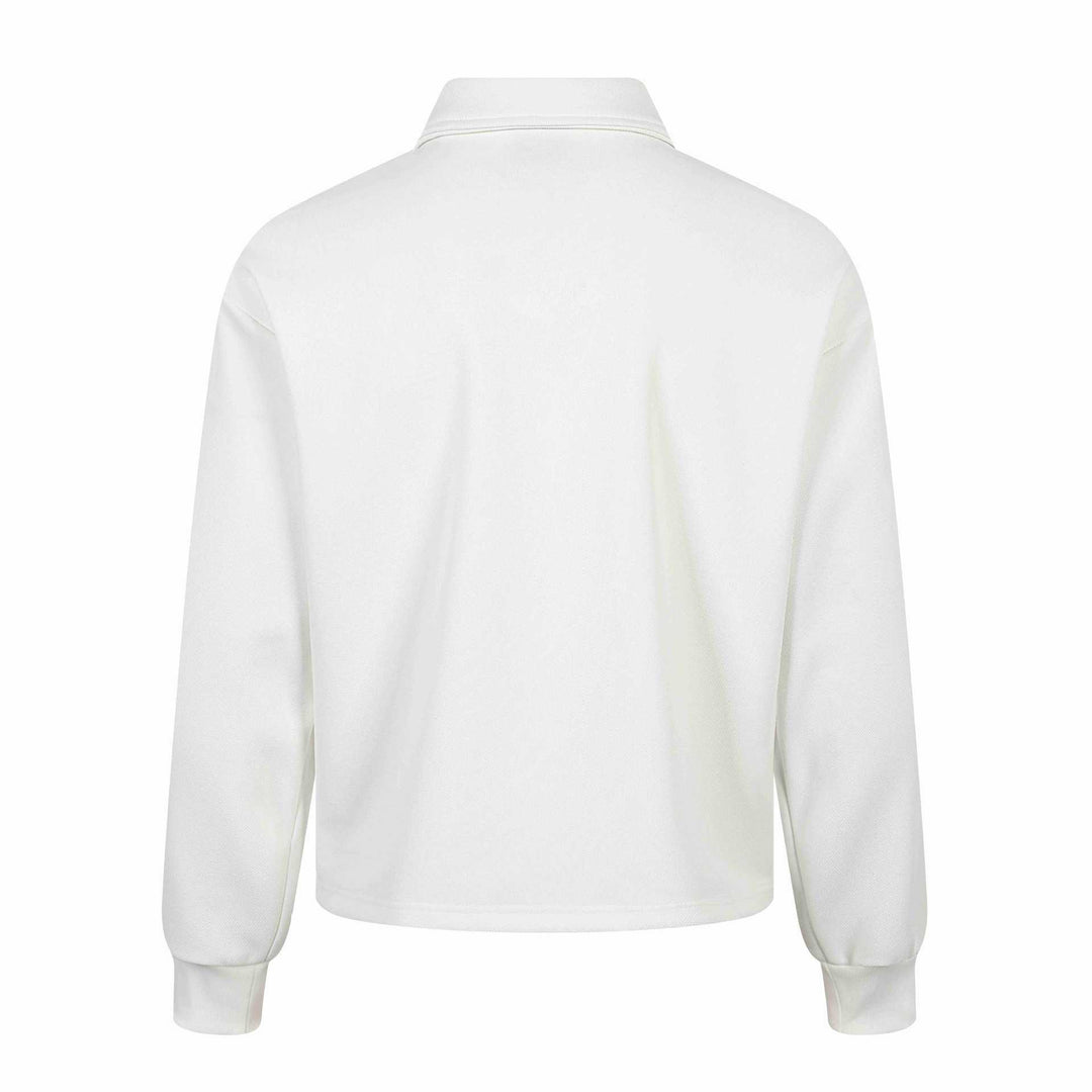 Unisex Langärmeliges Rugby-Poloshirt mit Stickereien und Kentkragen Shop Nory