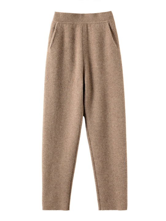 Damen Hochtaillierte Strickhose mit kaschmirähnlicher Haptik und schmal zulaufendem Bein Shop Nory