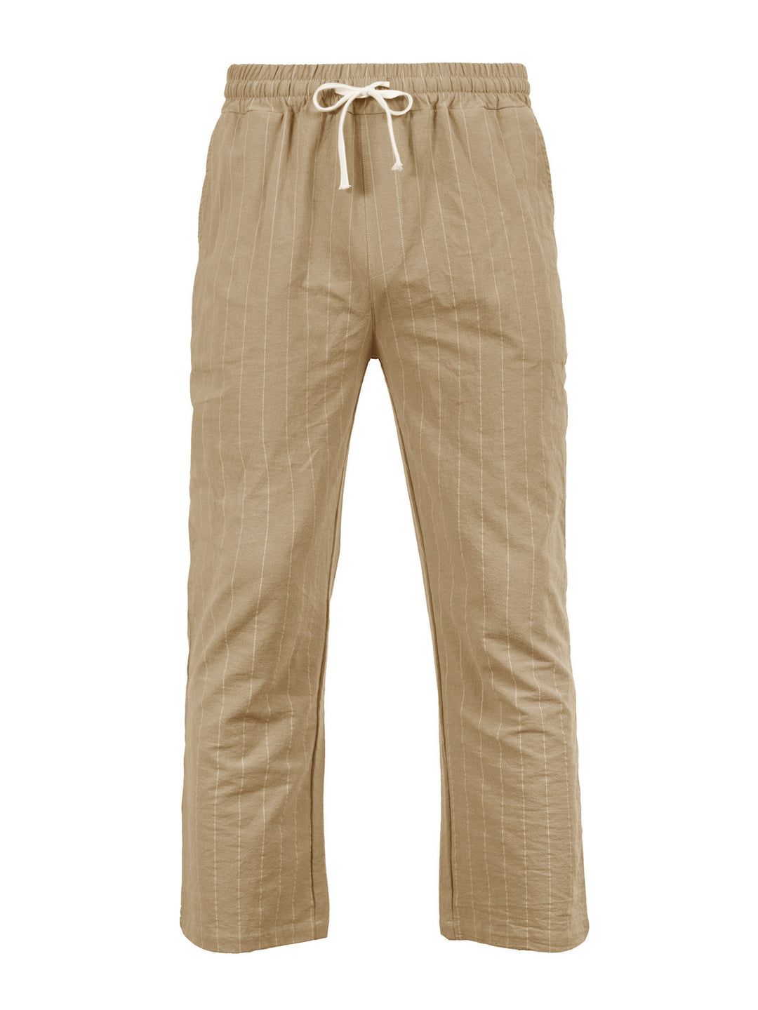 Herren Entspannte Pinstripe-Freizeithose mit elastischem Bund und Kordel Shop Nory