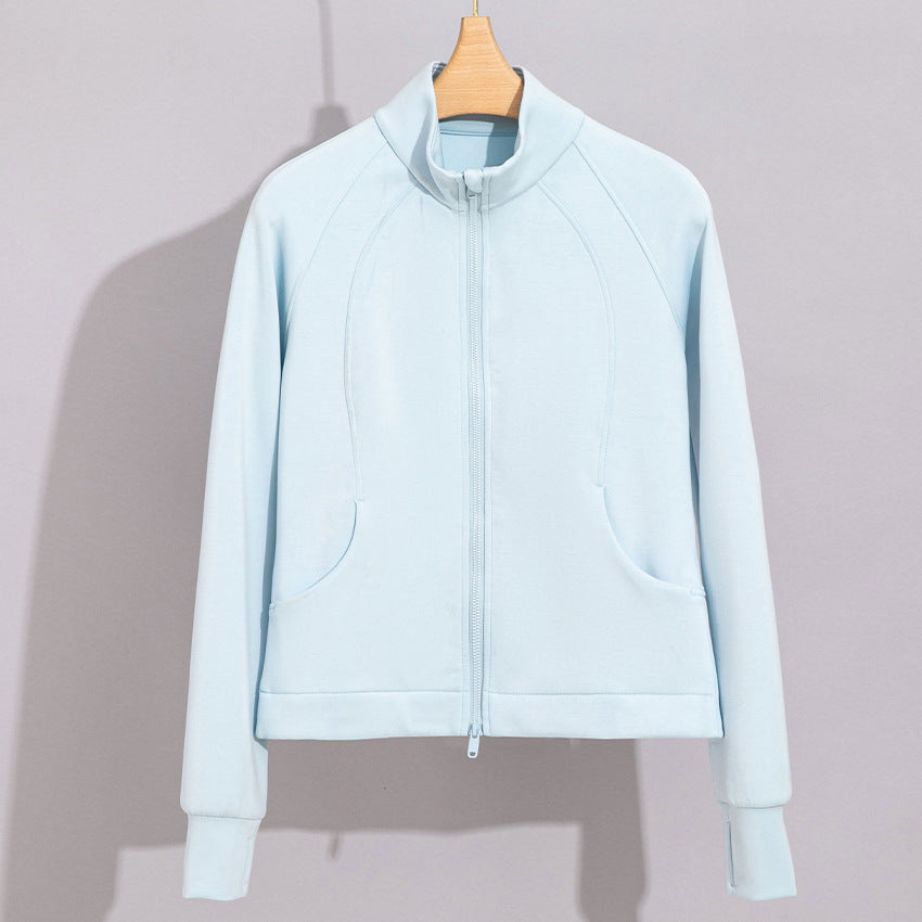 Damen Performance-Trainingsjacke mit Stehkragen und Daumenloch Shop Nory