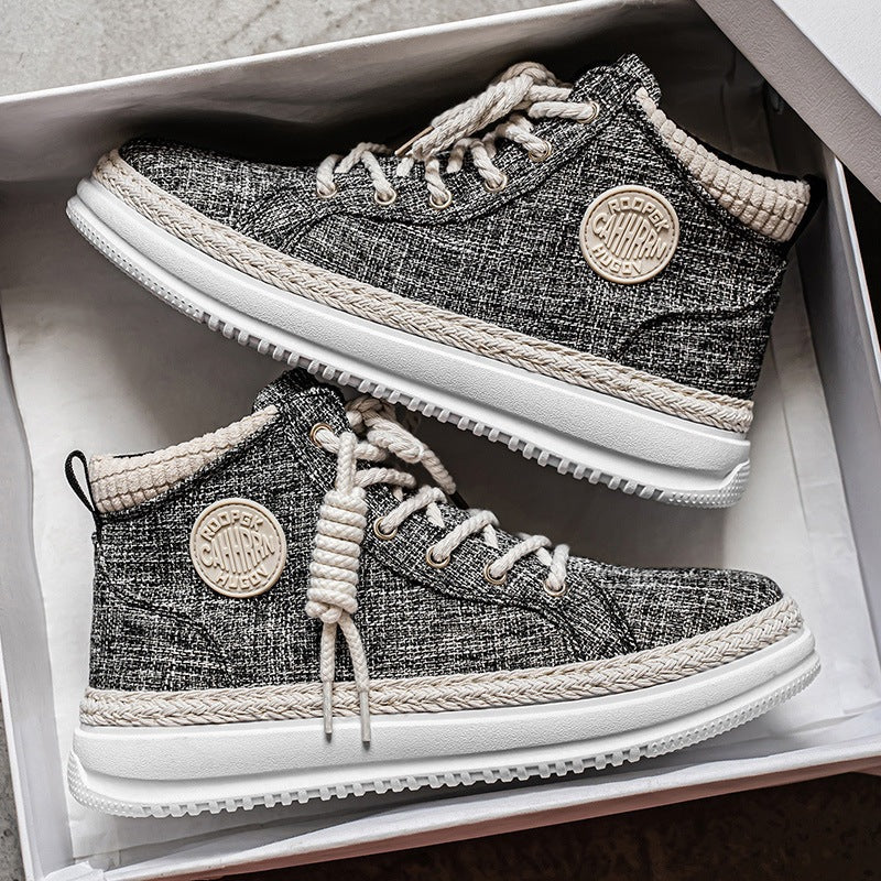 Damen sportive High-Top Sneakers mit elastischen Einsätzen und trendigem Obermaterial Shopnory
