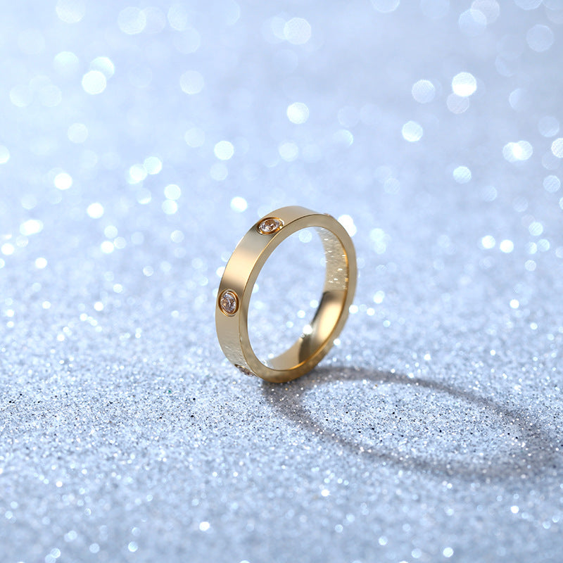 Damen Eleganter und zeitloser Ring mit funkelnden Kristallen Shop Nory