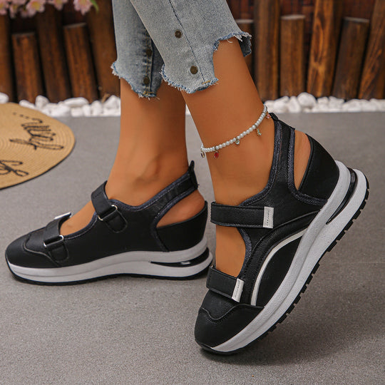 Damen sportliche Slingback-Sneakers mit Klettverschluss und leichter Keilsohle Shop Nory