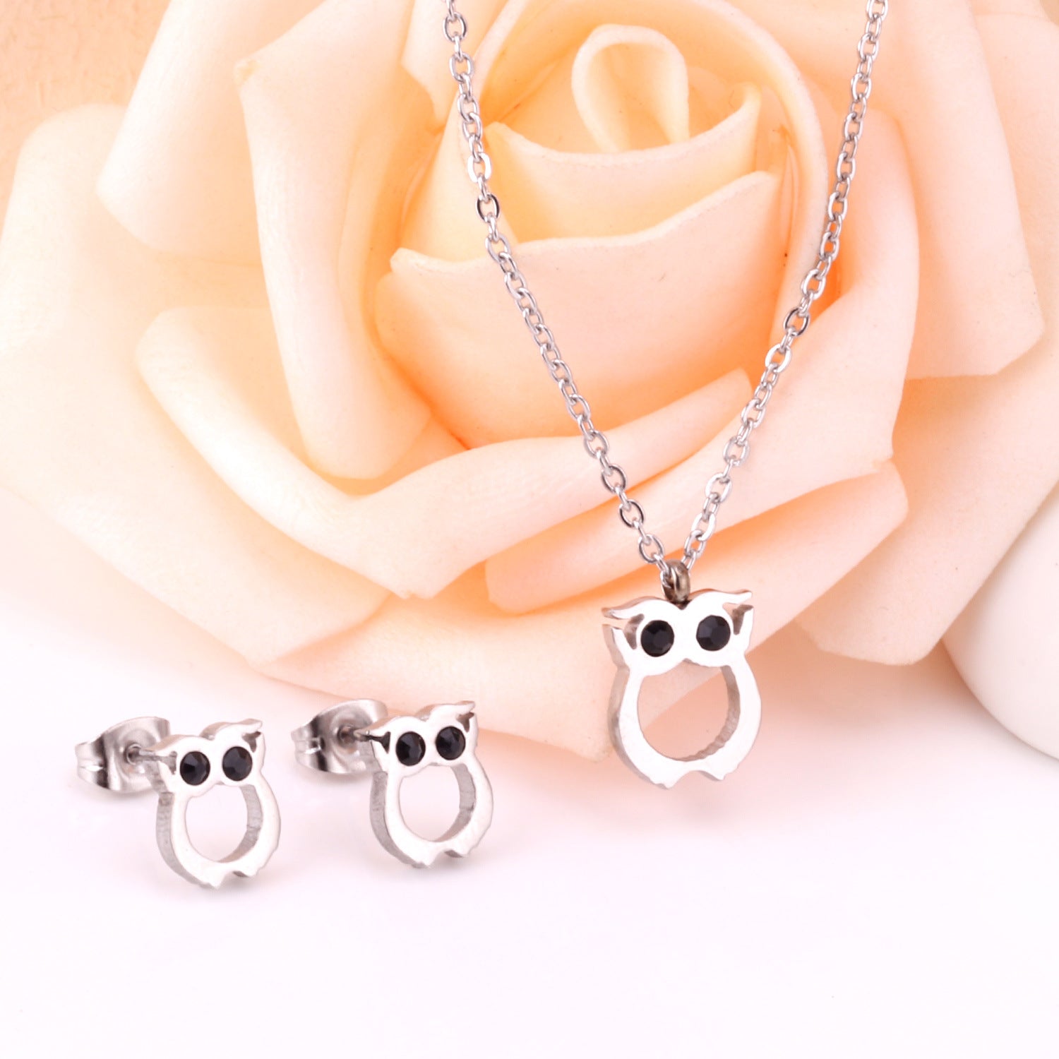 Damen Schmuckset mit Eulenmotiv Shop Nory