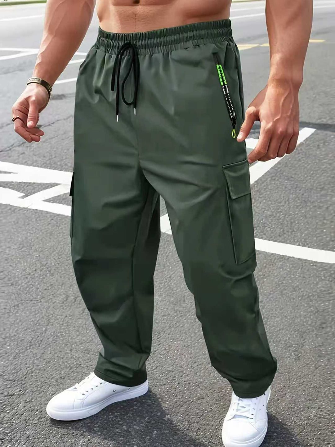 Herren Praktische Cargo-Hose mit verstellbarem Gummizug Shop Nory