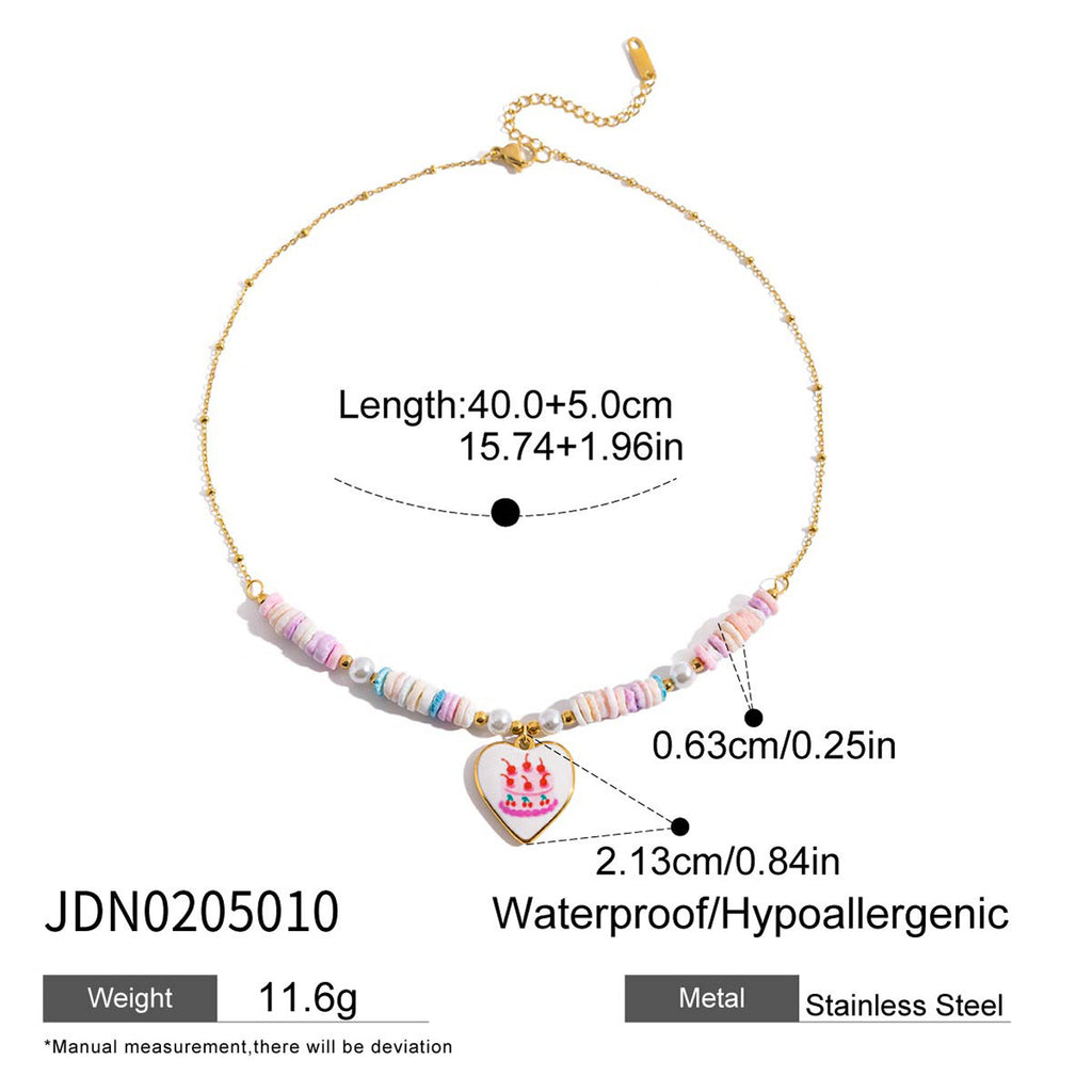 Damen Halskette mit herzförmigem Anhänger und robustem Edelstahl Shop Nory