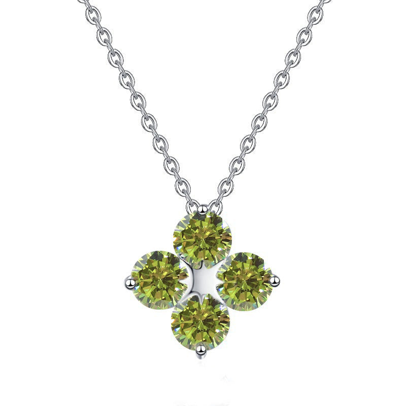 Damen Halskette mit funkelndem Blumenanhänger Shop Nory
