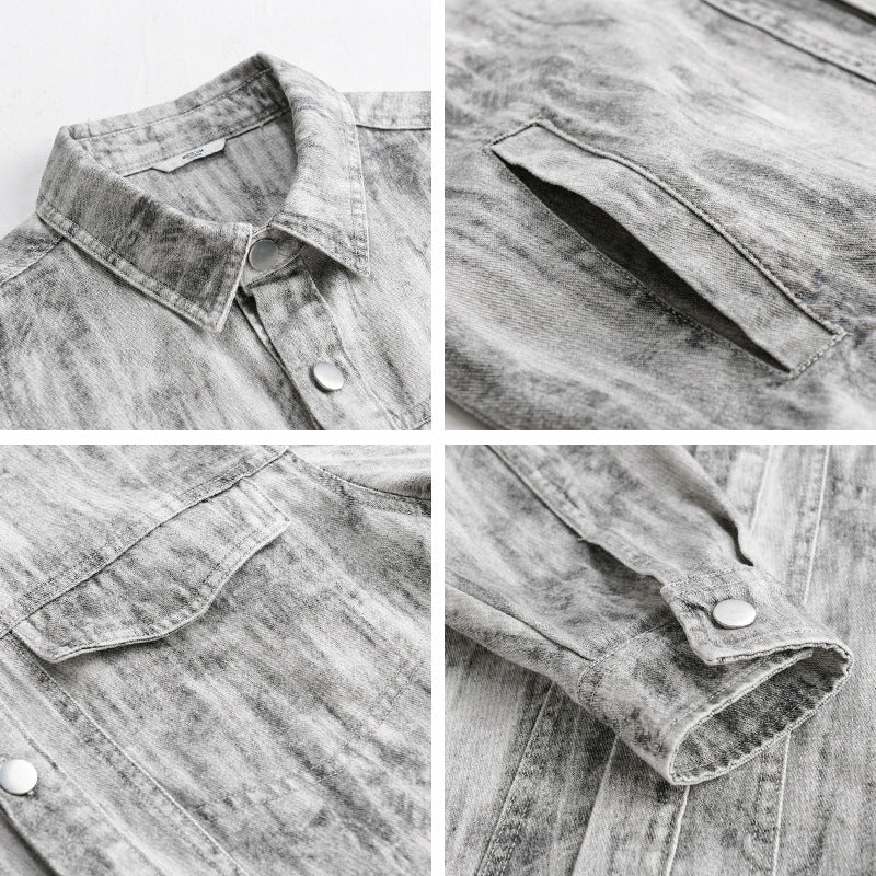 Herren Jeansjacke im Acid‑Wash Look mit Oversize‑Schnitt Shop Nory