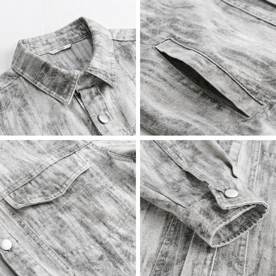 Herren Jeansjacke im Acid‑Wash Look mit Oversize‑Schnitt Shop Nory