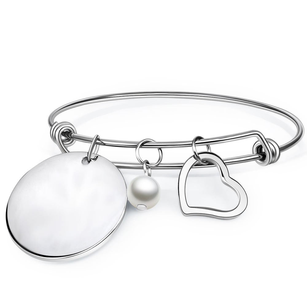 Damen Armreif mit personalisierbarem Anhänger und elegantem Design Shop Nory