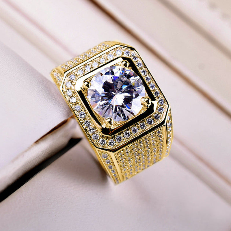 Damen Funkelnder Eleganter Ring mit quadratischem Design Shop Nory