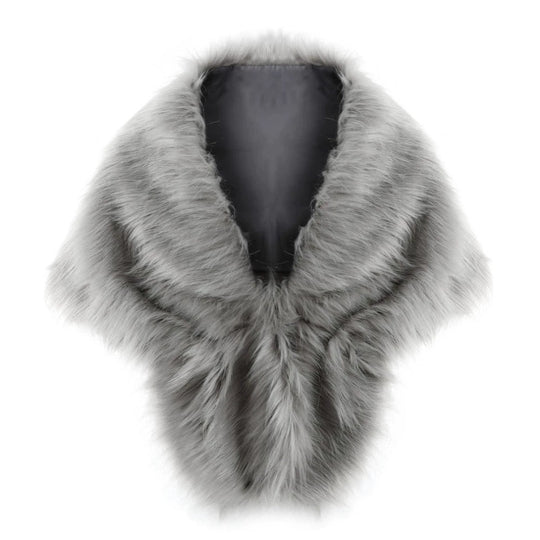 Damen elegante Kunstpelz-Schulterstola im Capelet‑Schnitt Shop Nory