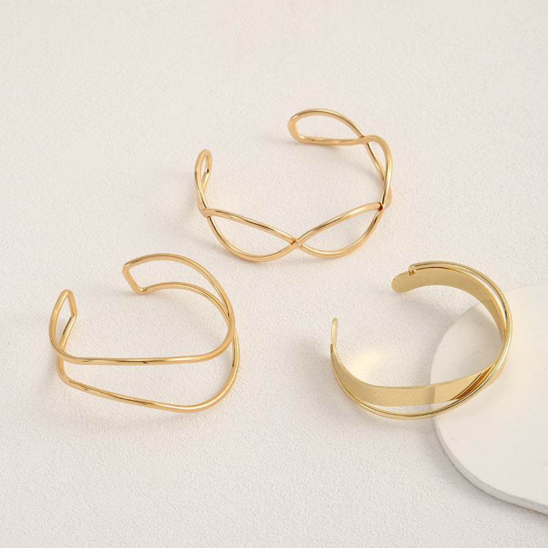 Damen Offener Armreif im minimalistischen Design Shop Nory
