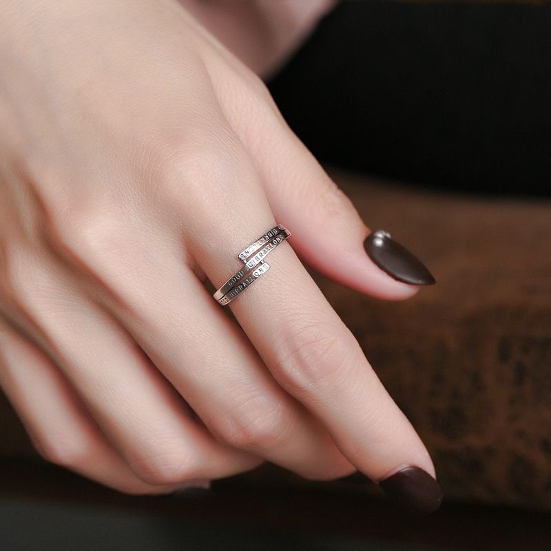 Damen Offener Ring mit motivierender Gravur Shop Nory
