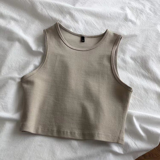 Damen Crop-Top aus atmungsaktivem Material mit figurbetontem Schnitt