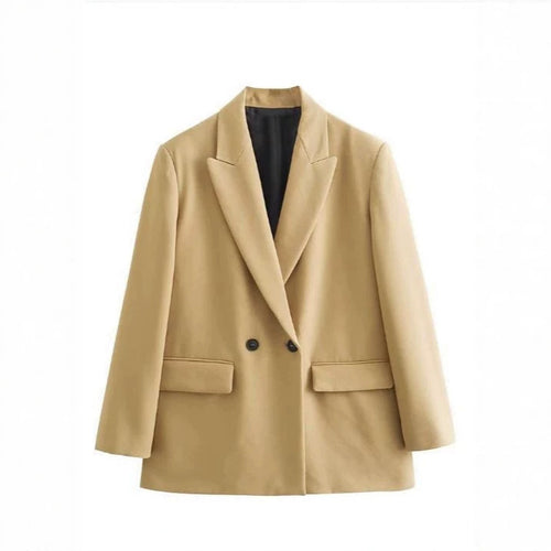 Damen Doppelreihiger Boxy-Blazer mit kastiger Silhouette und Reverskragen Shop Nory